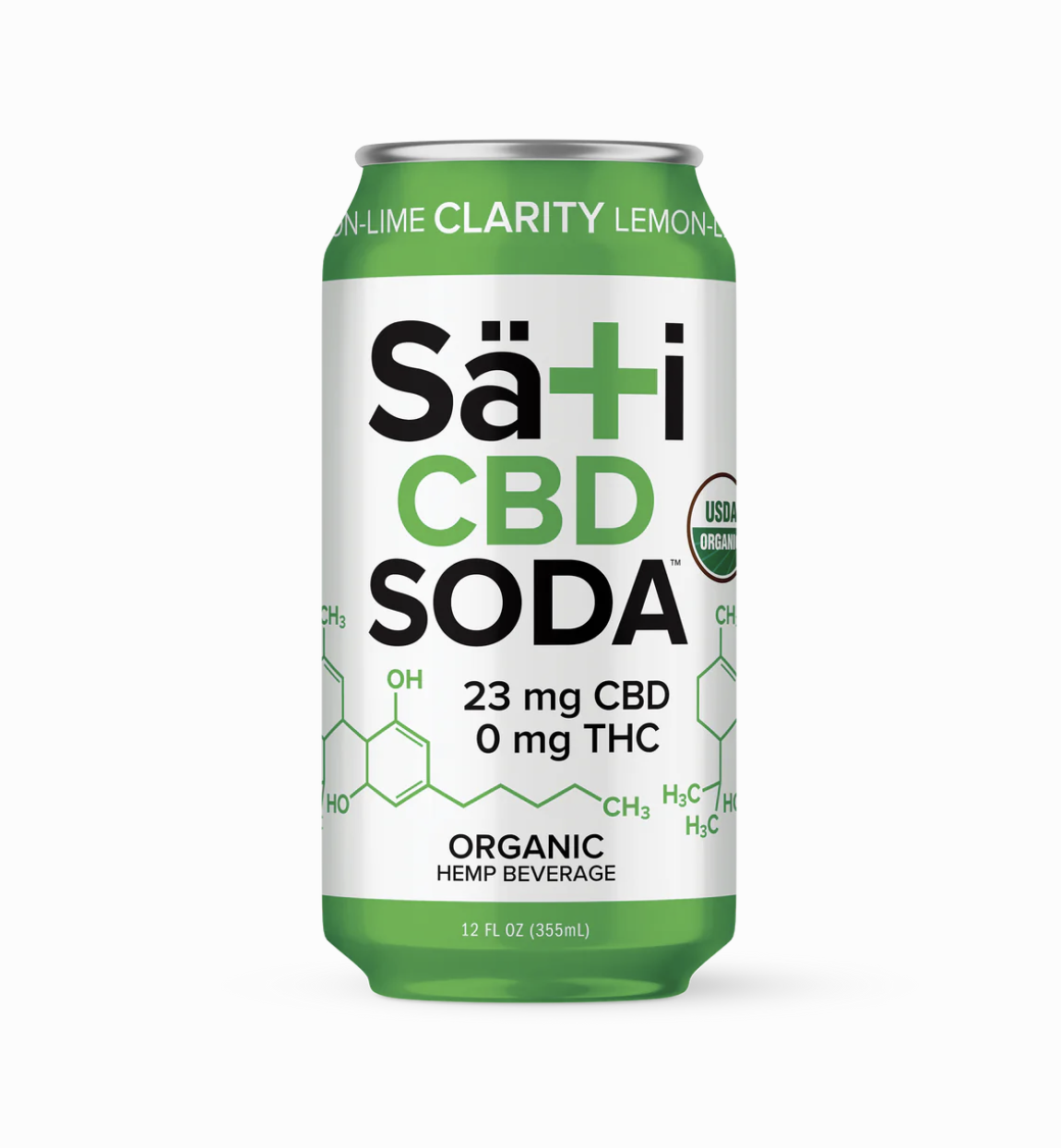 Sati Organic CBD Soda Lemon Lime Clarity